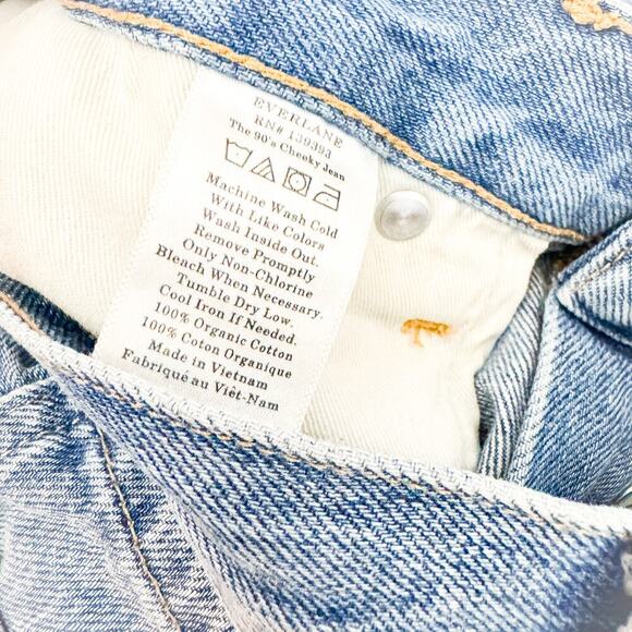 Everlane The 90's Cheeky Jean Organic Cotton Button Fly Denim Size 27 Regular - Picture 7 of 11